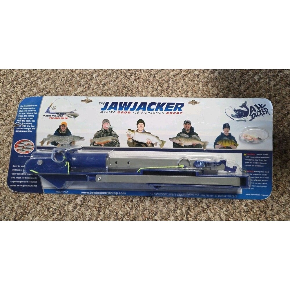 JawJacker Automatic Ice Fishing Hook Setter and Rod Holder Shipped From USA